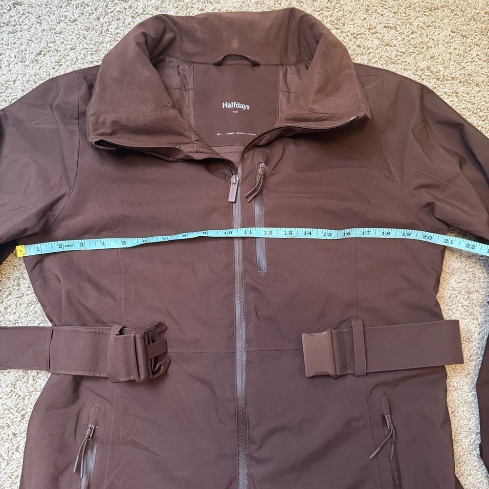 Halfdays Aston Jacket Belted Ski Jacket Brown Spiked Cocoa Medium Waterproof - Picture 7 of 9